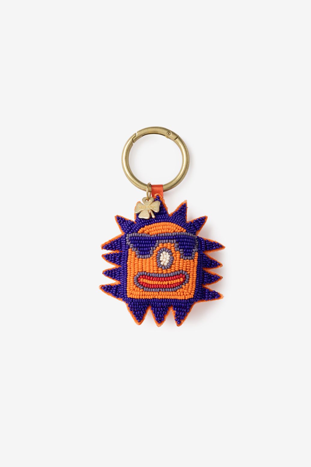 Charm de sac smiley soleil - orange