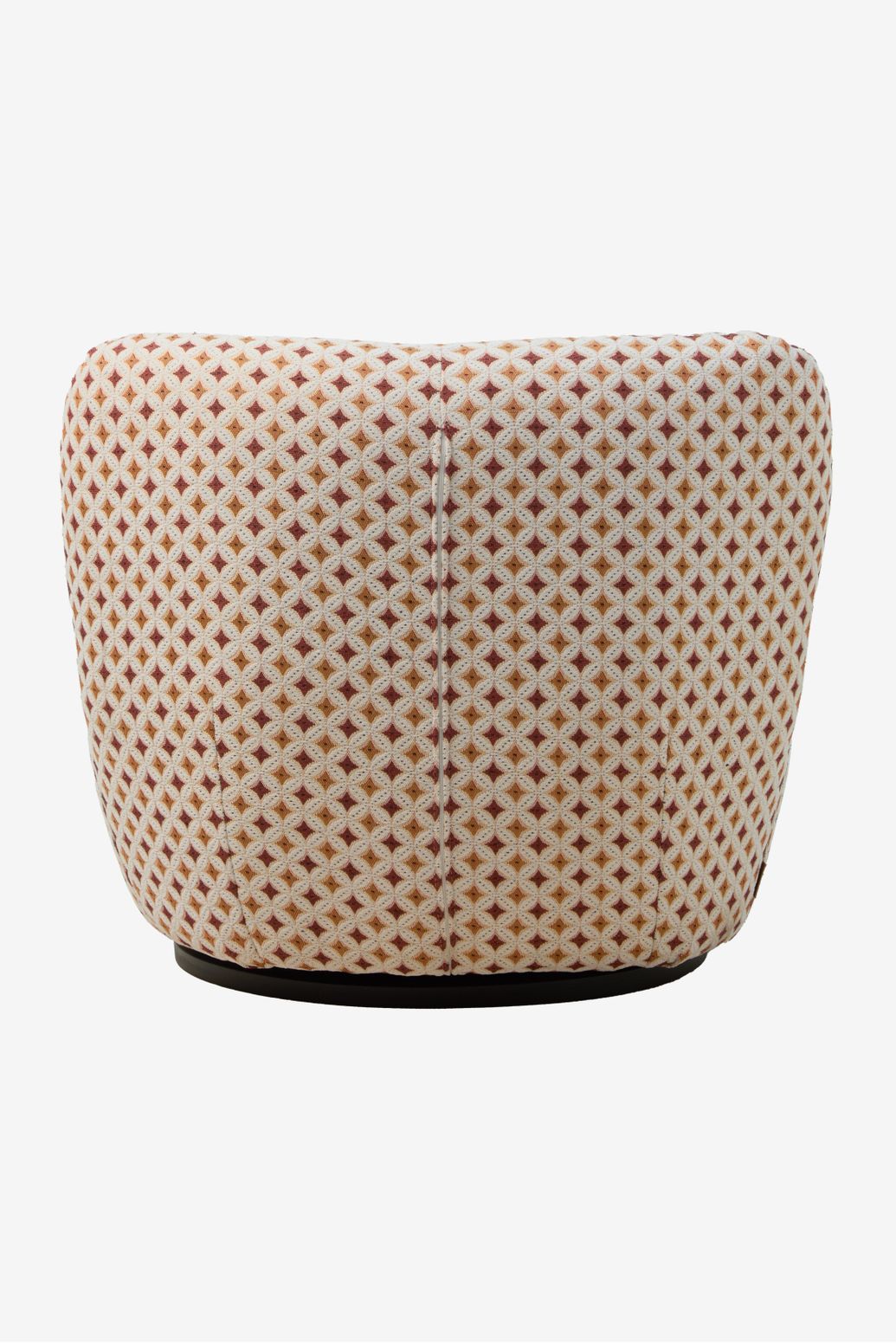 Beige Anne draaifauteuil met archi print
