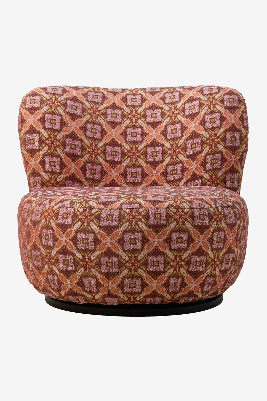 Multicolour Anne draaifauteuil met tile print