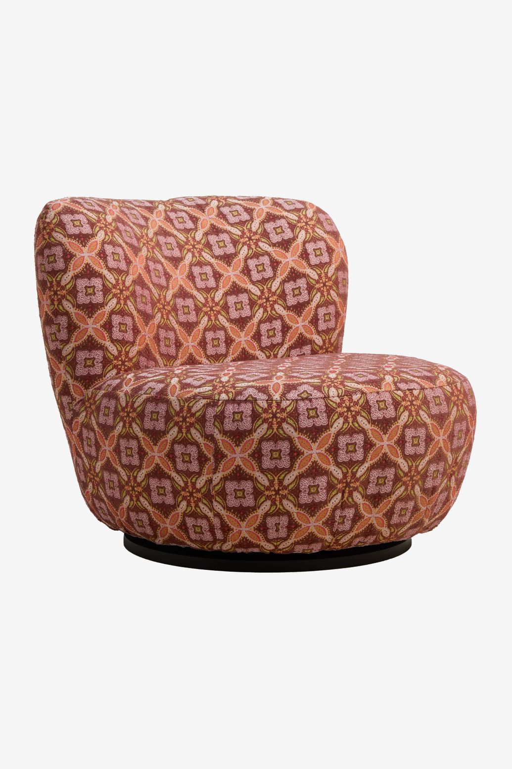 Multicolour Anne draaifauteuil met tile print
