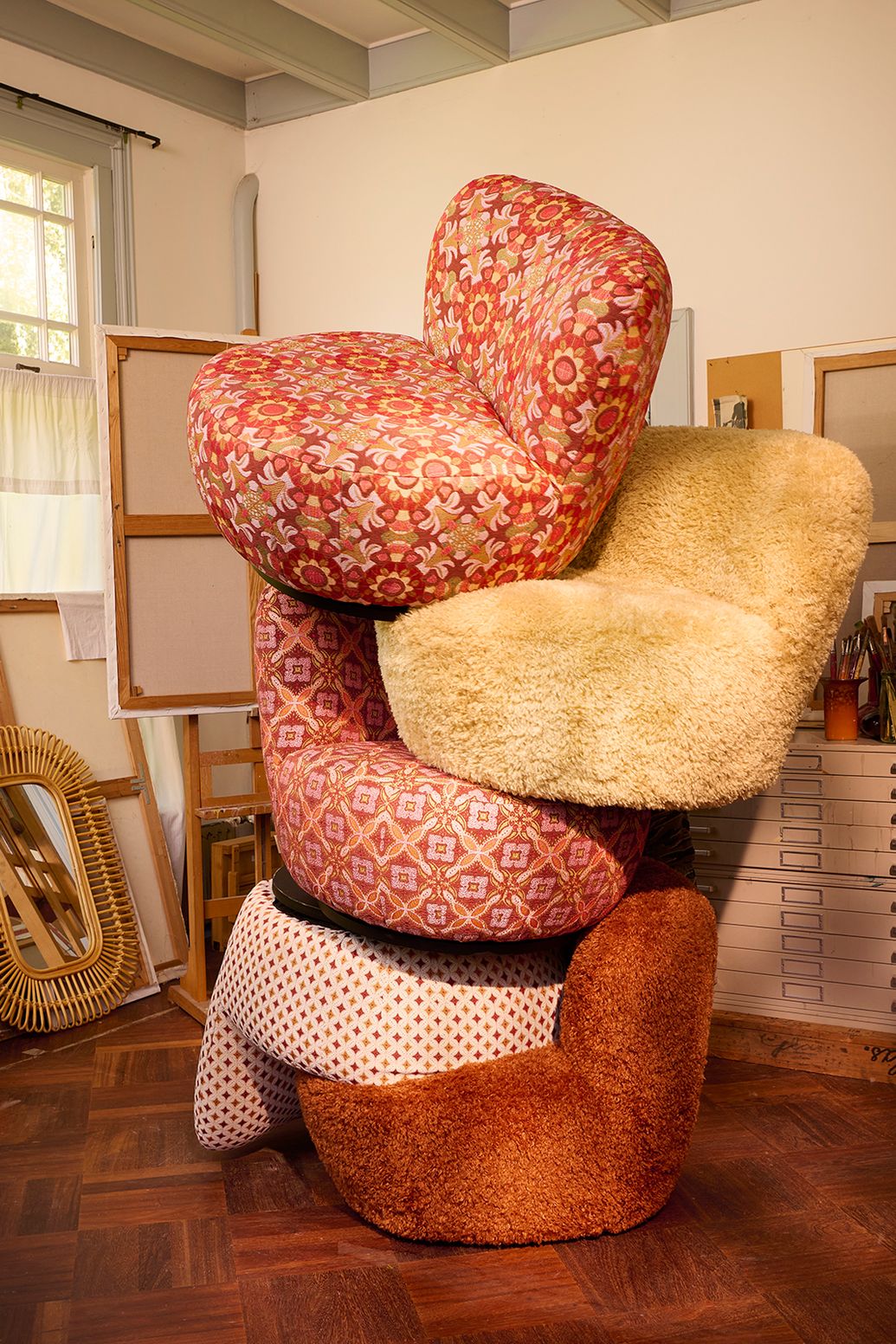 Copper Anne draaifauteuil doodle
