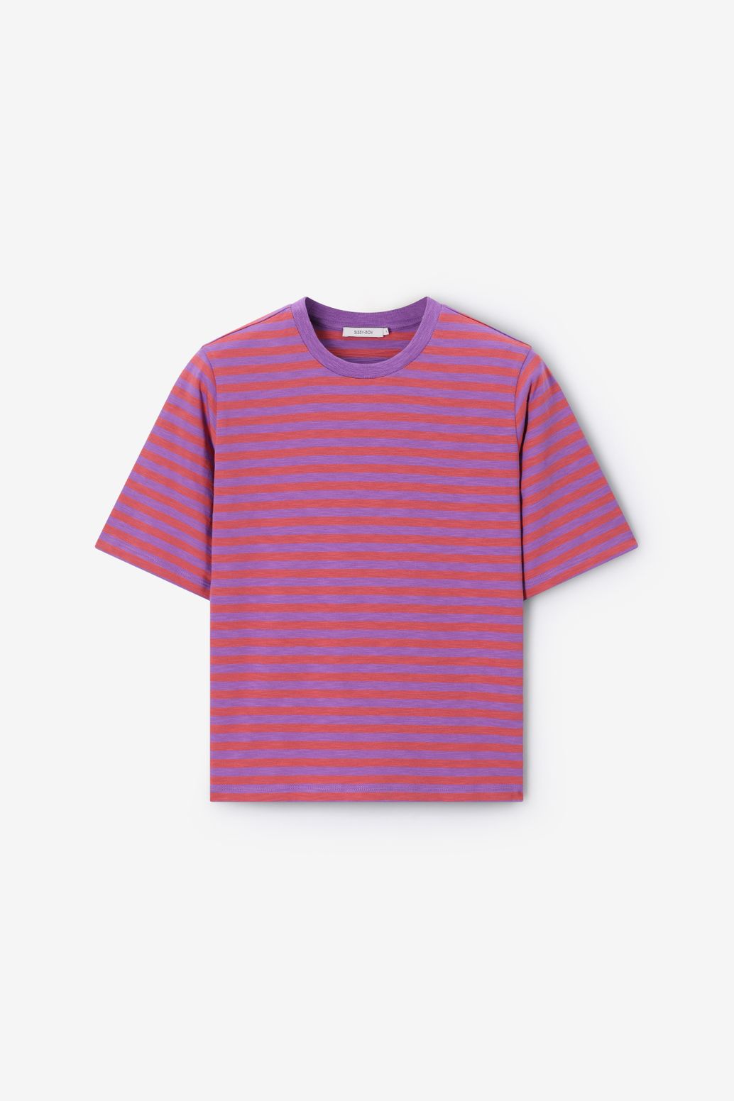 Paars gestreept T-shirt