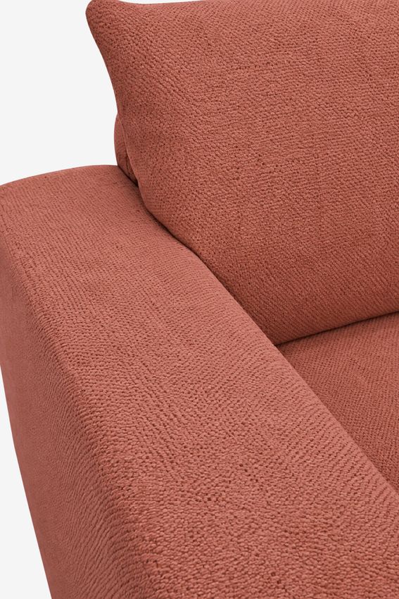 Baron Macan Canapé 2,5 places avec méridienne gauche - rose foncé