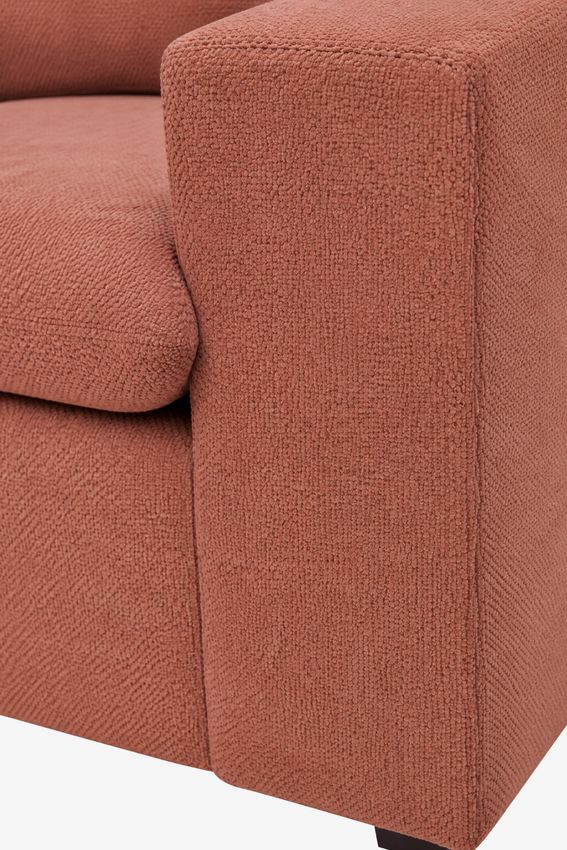 Baron Macan Canapé 2,5 places avec méridienne gauche - rose foncé