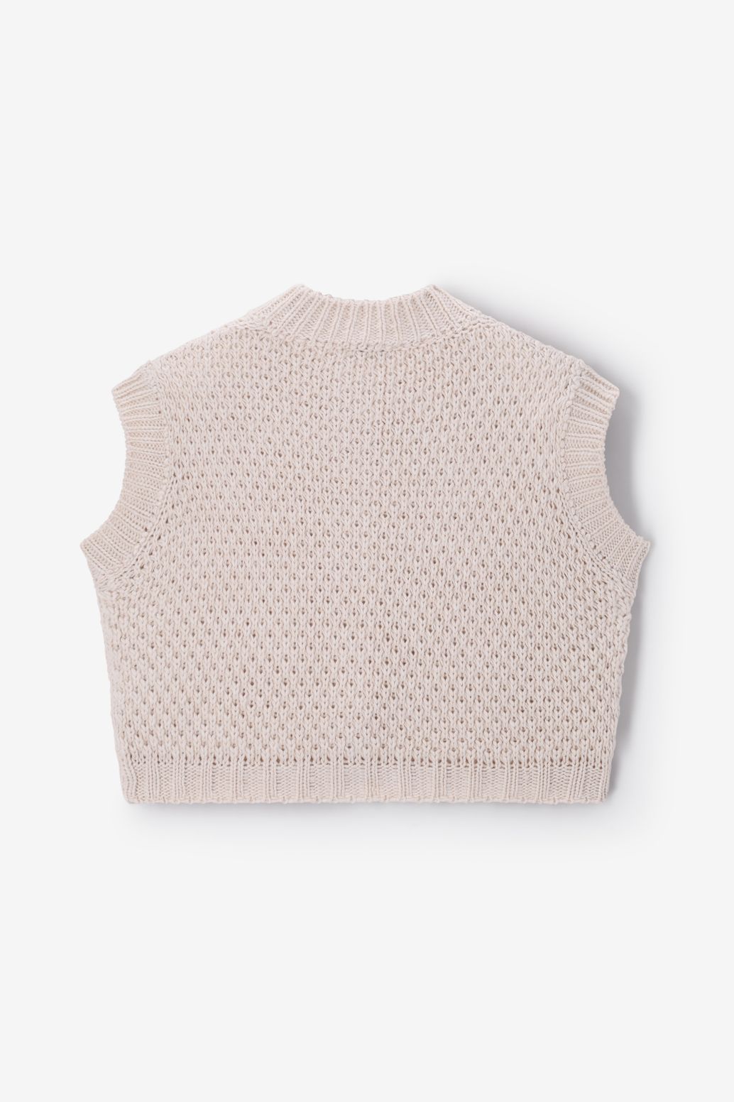 Gilet sans manches tricoté - blanc