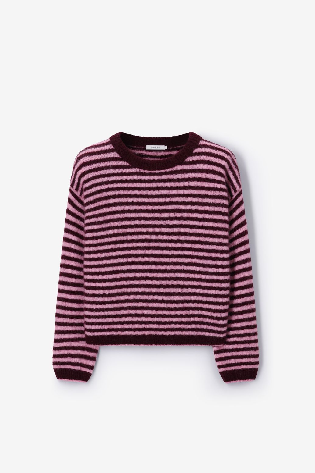 Pull rayé - rouge foncé