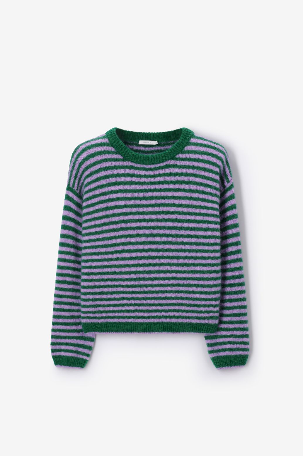 Pull rayé - vert