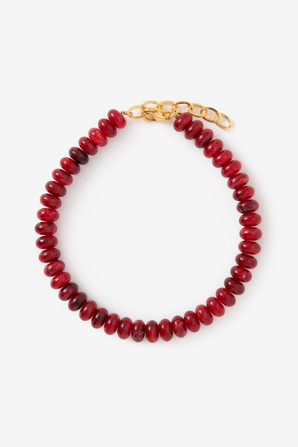 Collier en résine - rouge