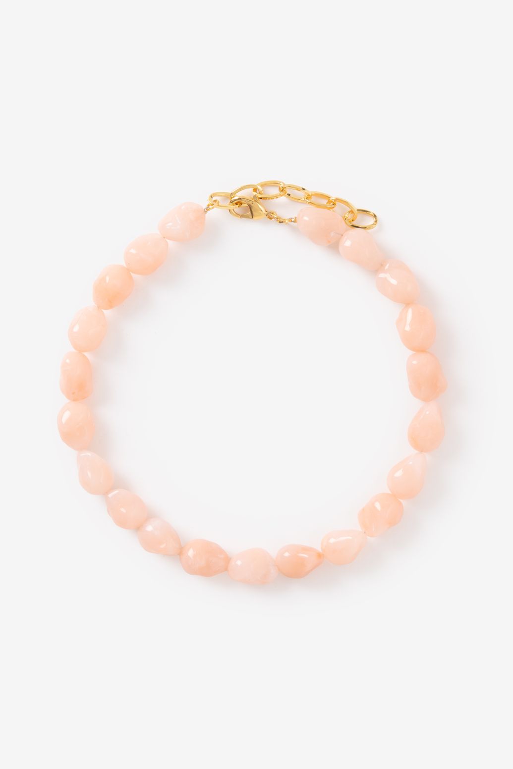 Lichtroze resin ketting