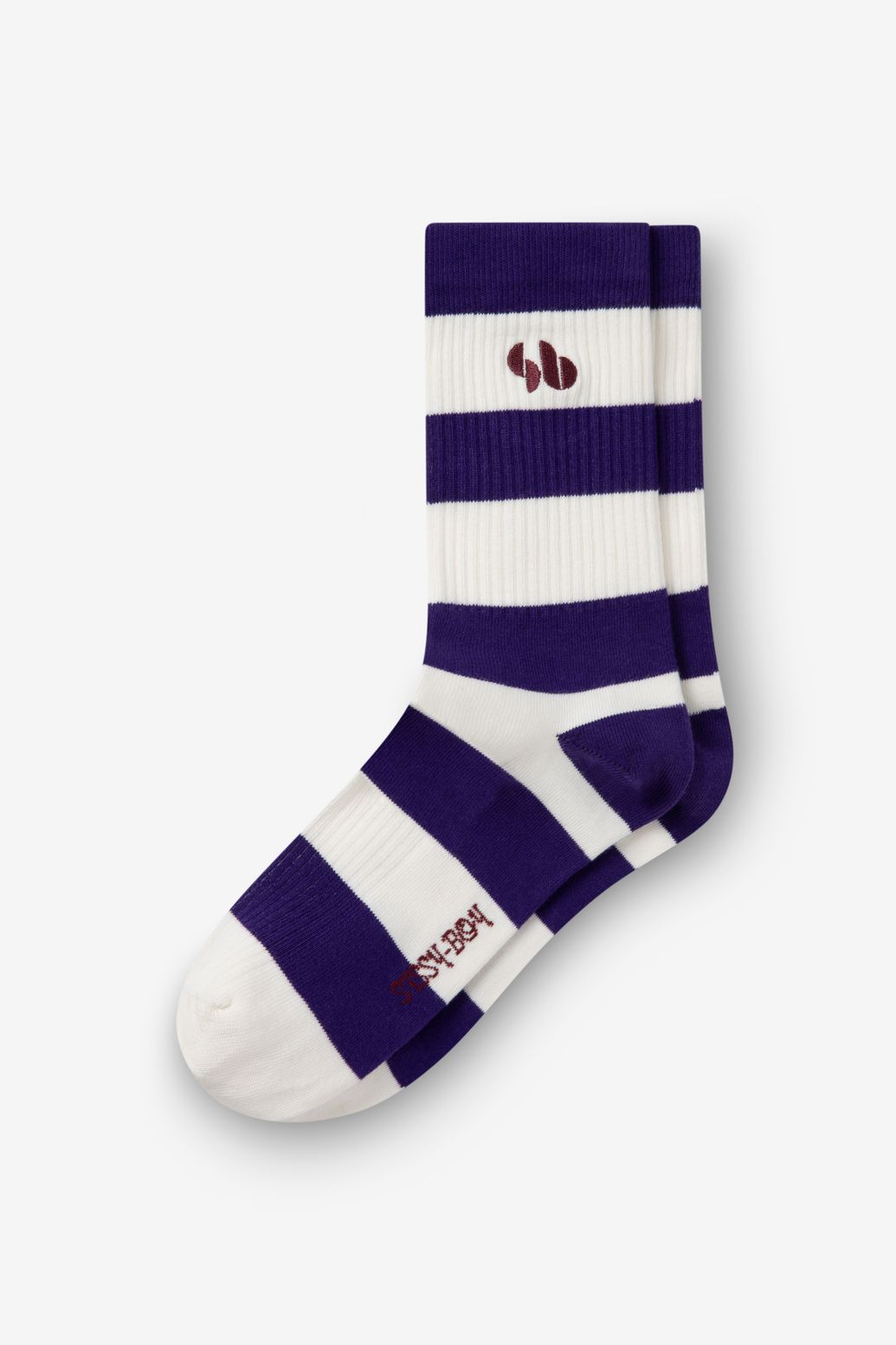 Chaussettes avec rayures - violet foncé