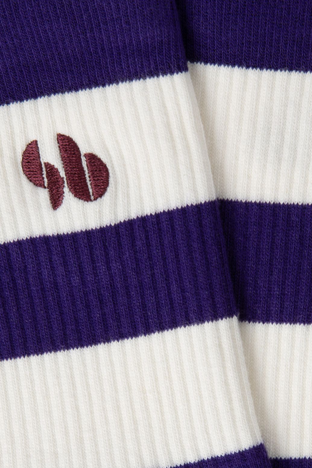 Chaussettes avec rayures - violet foncé