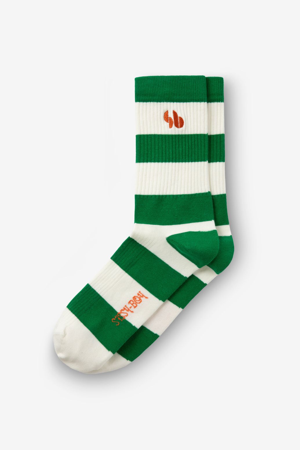 Gestreifte Socken - grün/weiß