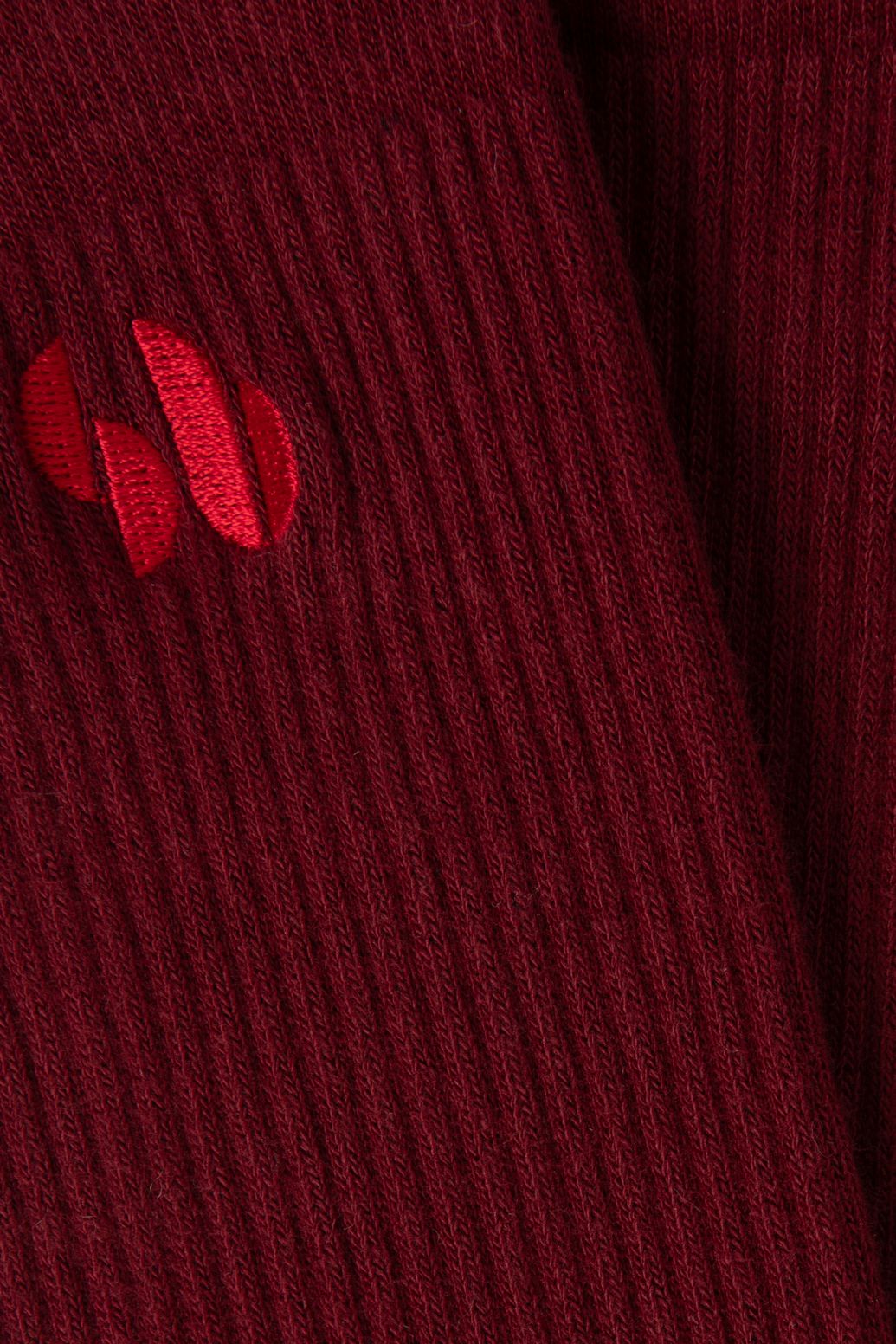Donkerrode colourblock sokken