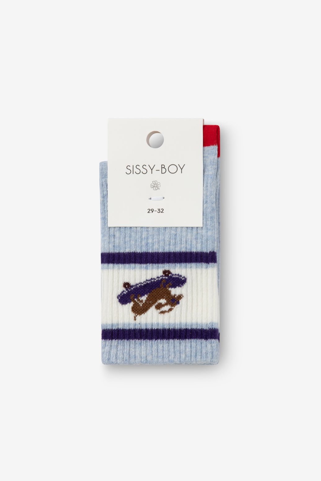 Socken mit Hund - hellblau