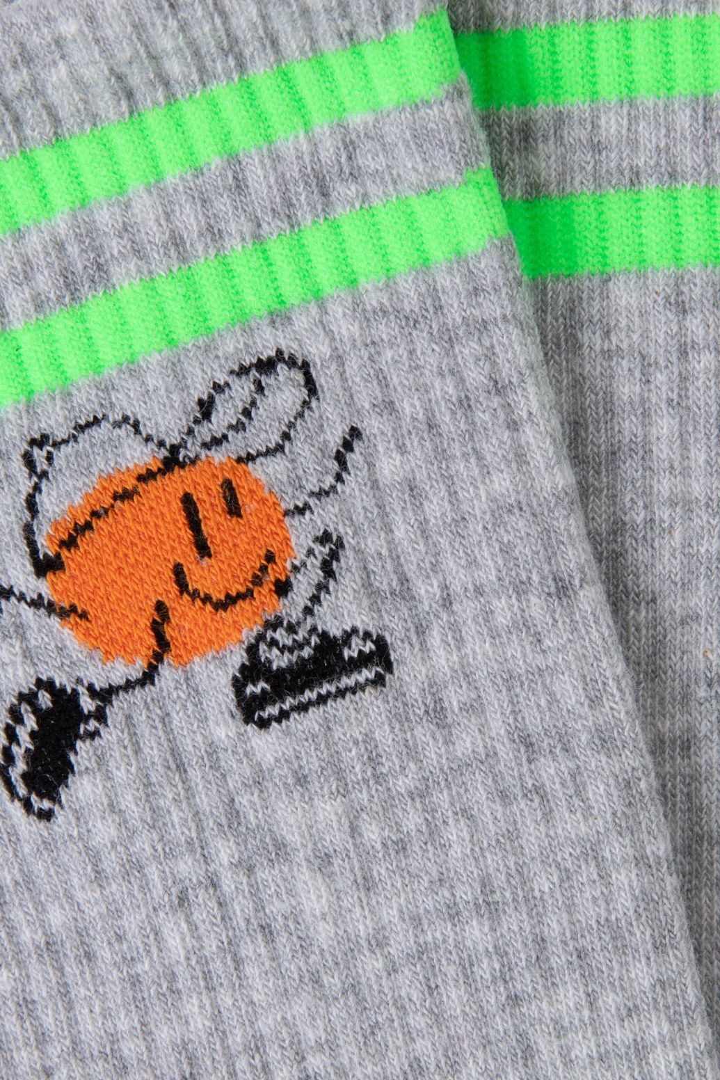Socken mit Smiley - grau