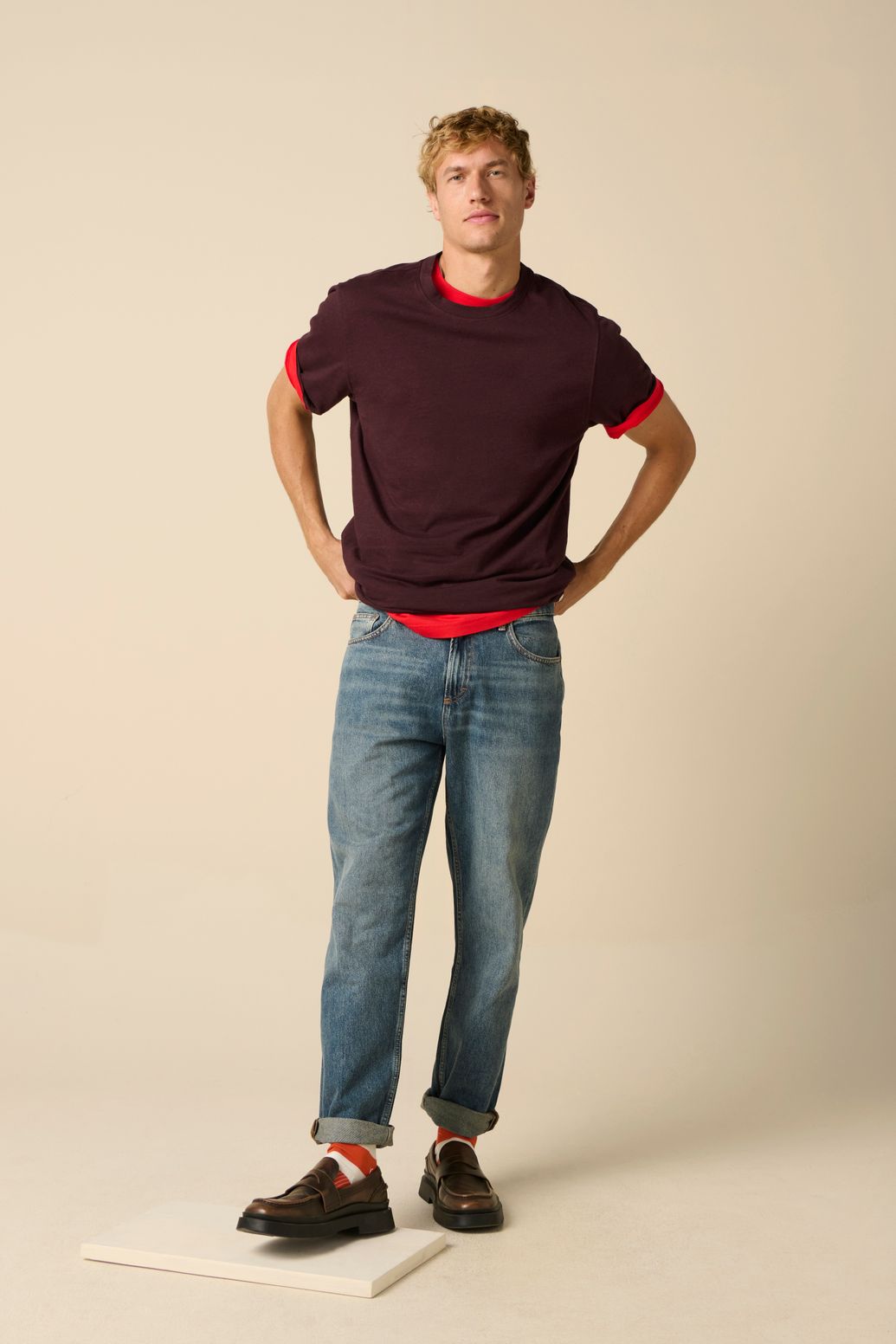T-shirt - rouge foncé