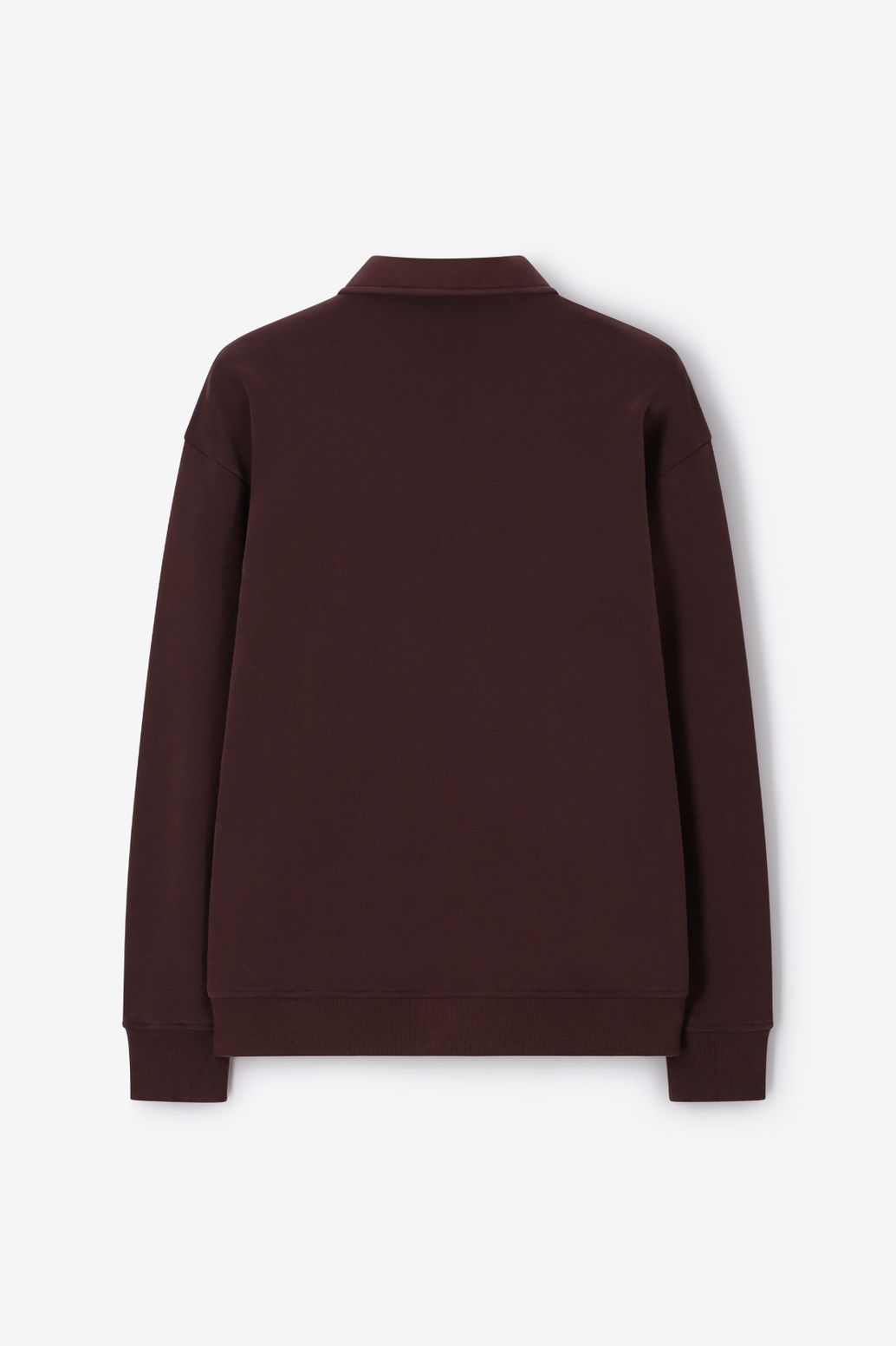 Pull avec col et fermeture éclair - marron foncé