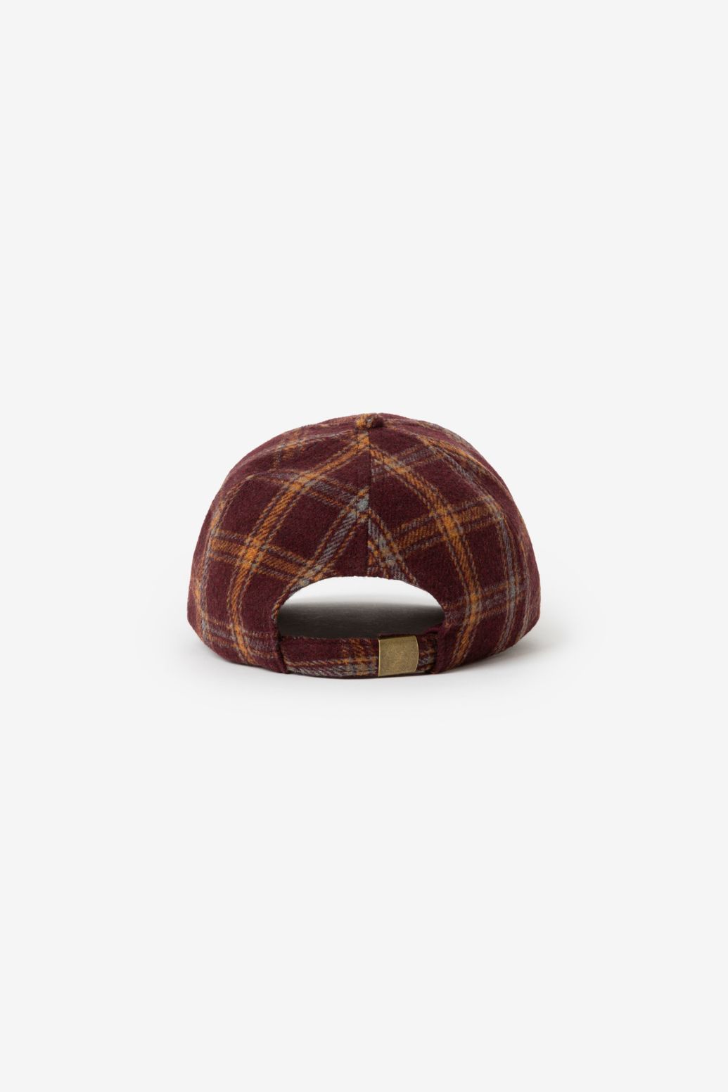 Casquette à carreaux - rouge foncé