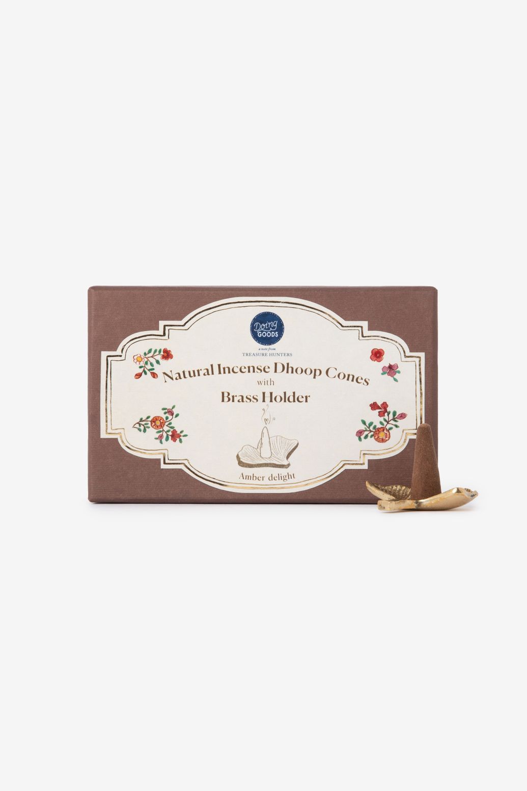 Doing Goods brass cones houder amber