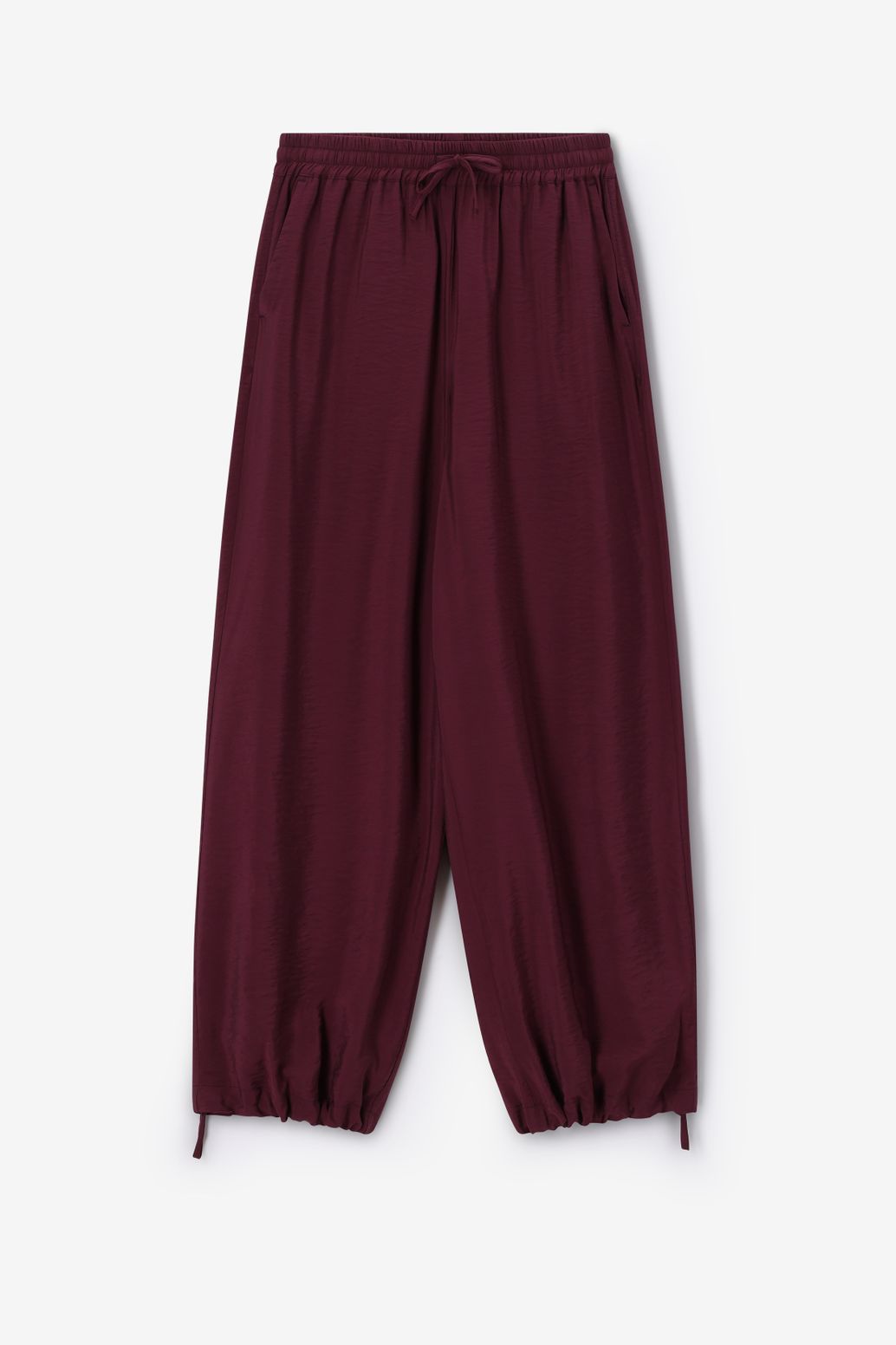 Pantalon coupe ballon - rouge foncé
