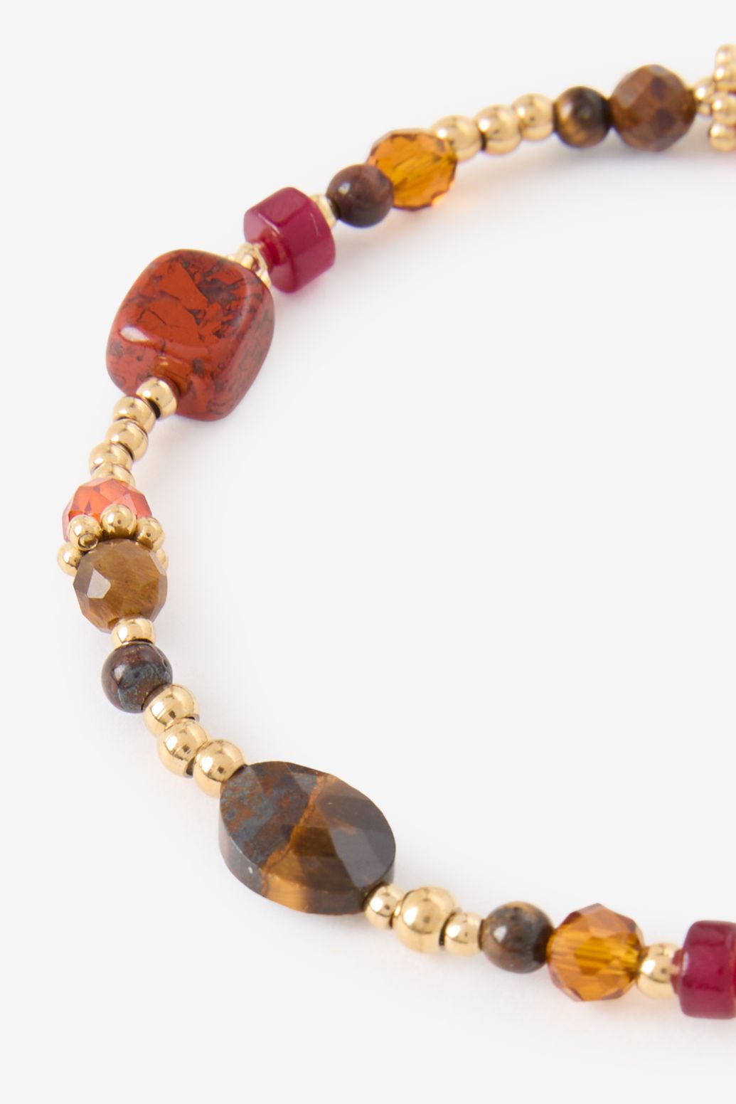 Paarse armband met steentjes