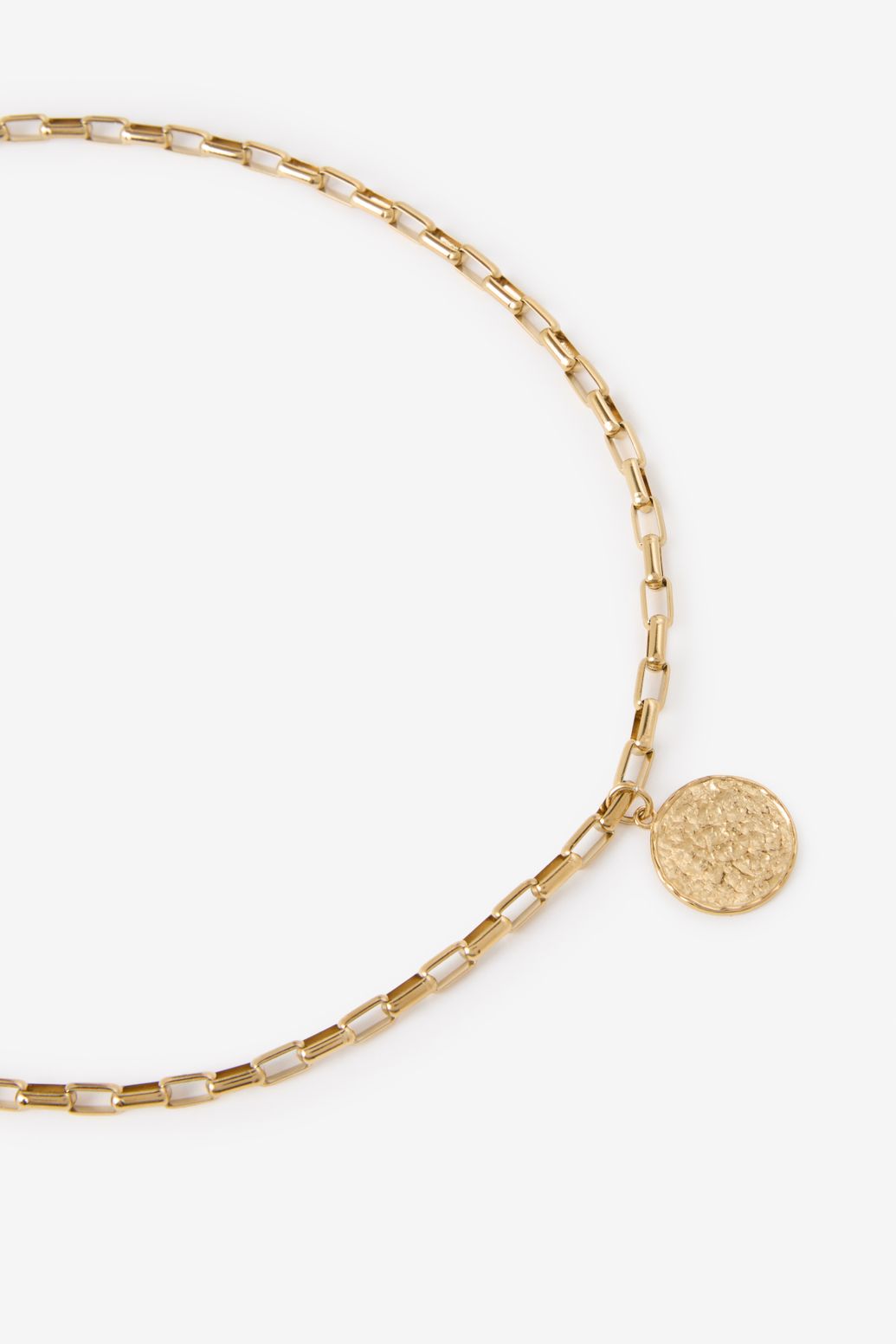Gold plated ketting met munt