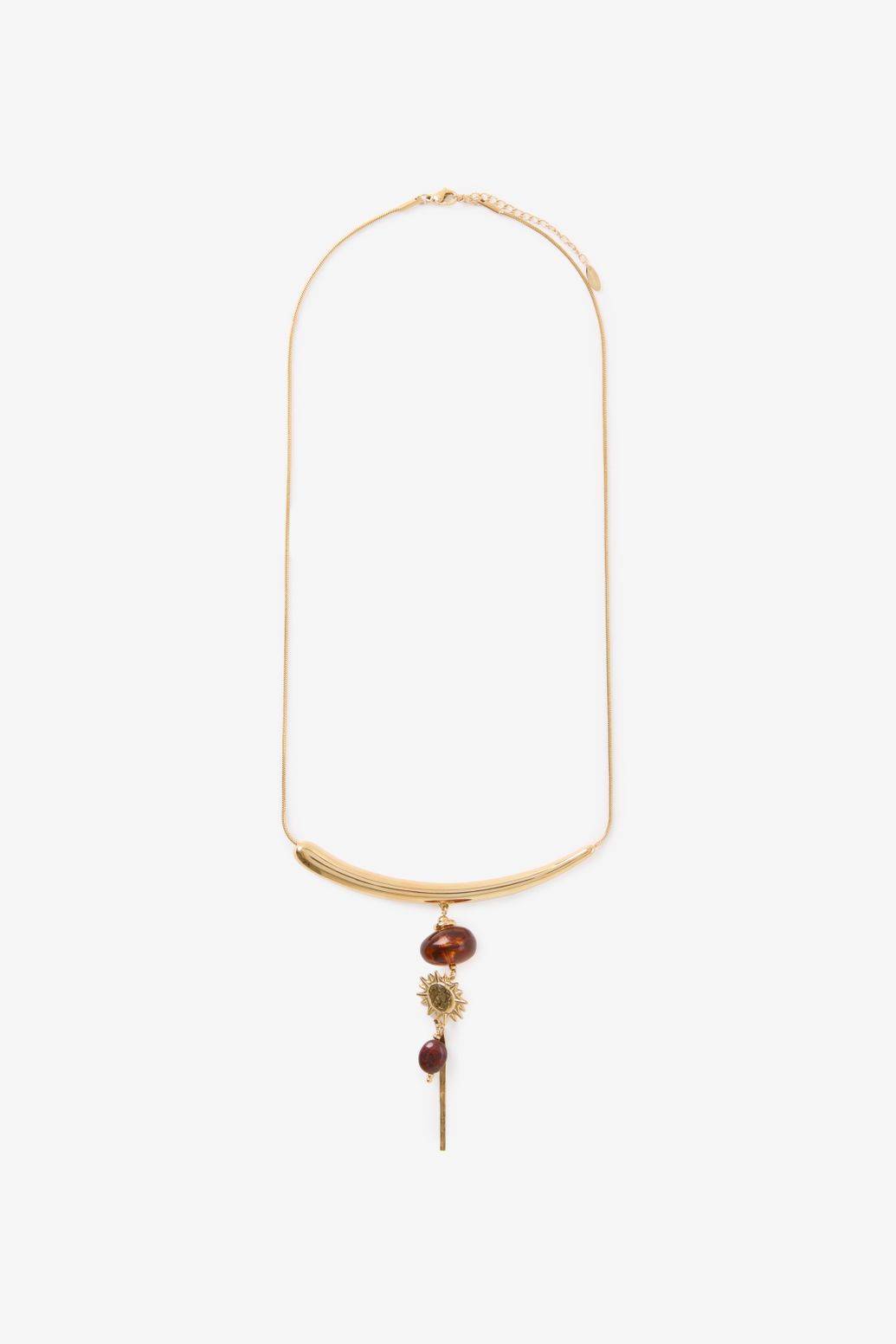 Gold plated ketting met hanger