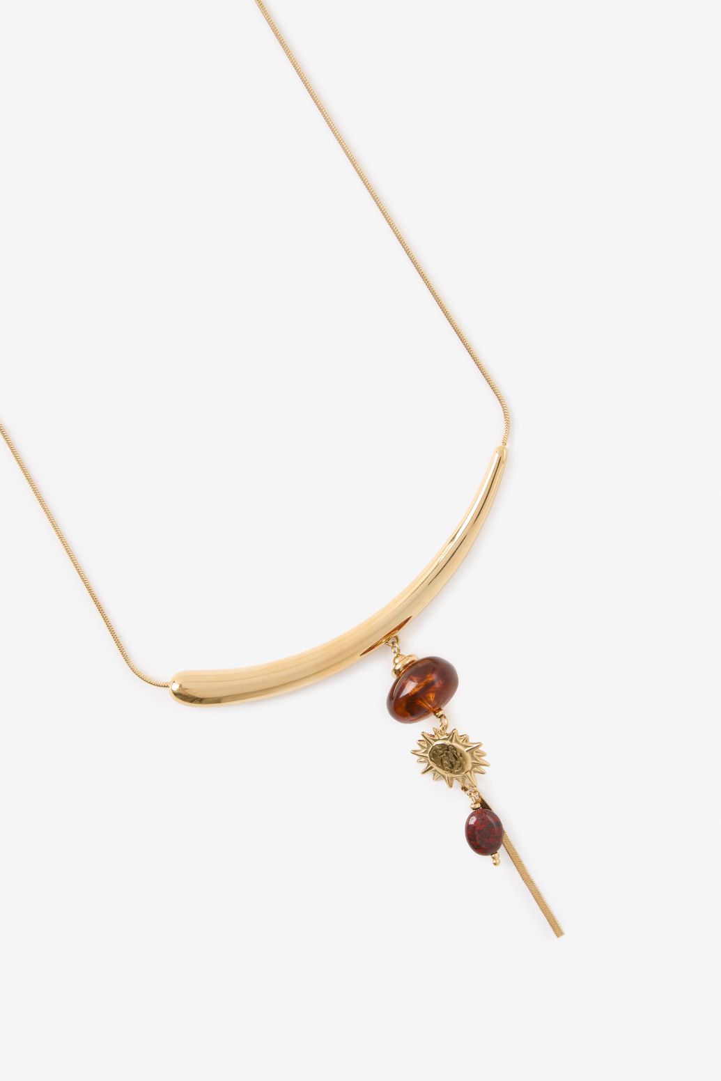 Gold plated ketting met hanger