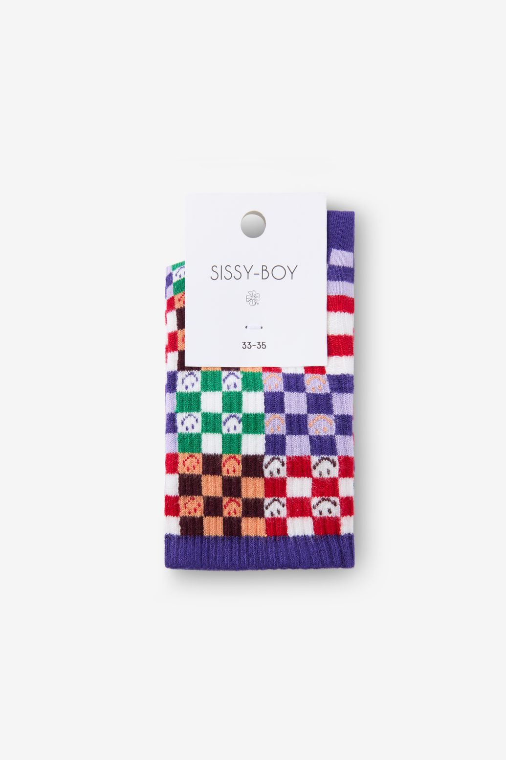 Chaussettes avec motif à carreaux - multicolore