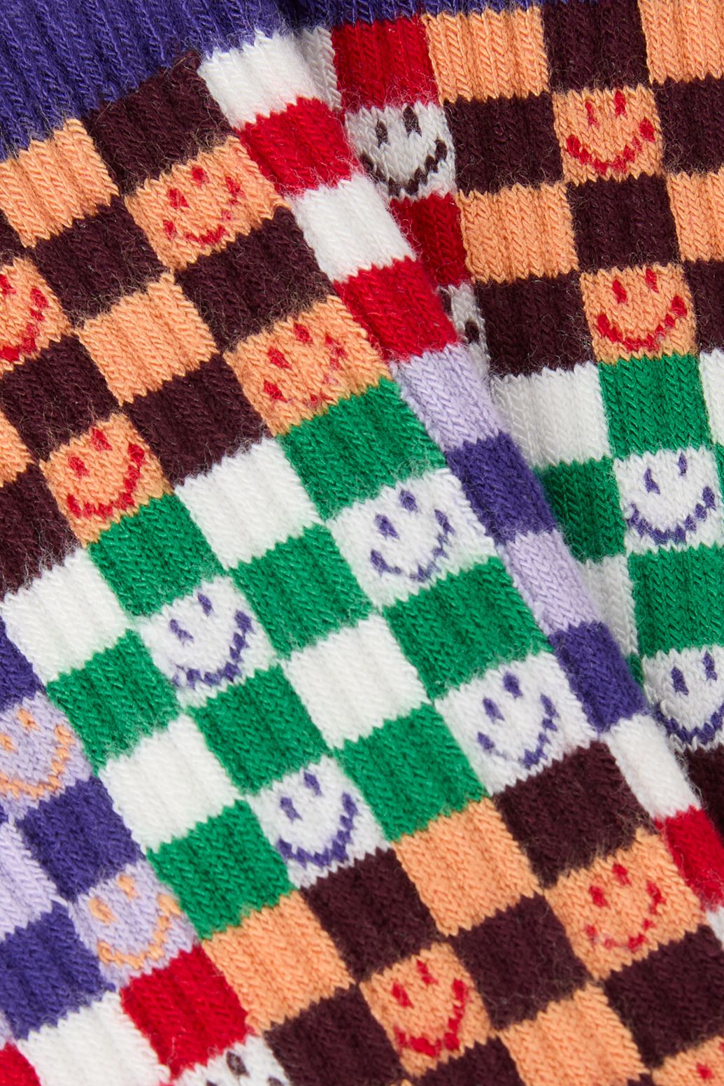 Chaussettes avec motif à carreaux - multicolore