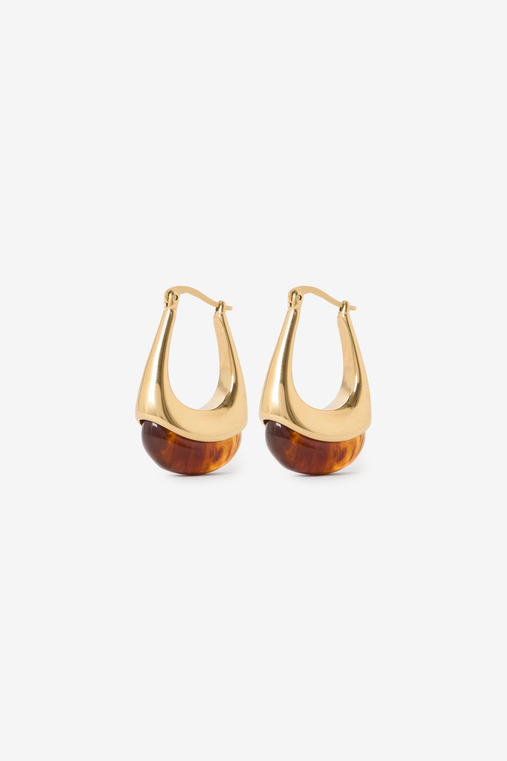 Gold-plated Ohrringe mit Resin-Tropfen