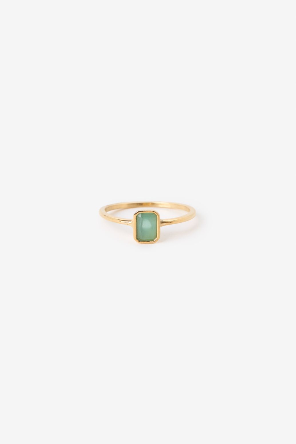 Gold-plated Ring mit blauem Stein