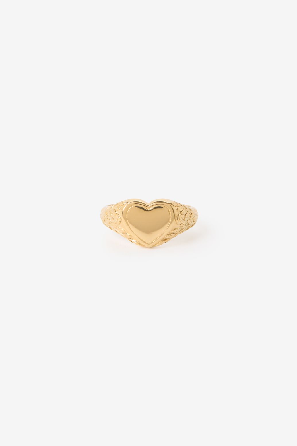 Gold plated ring met hart