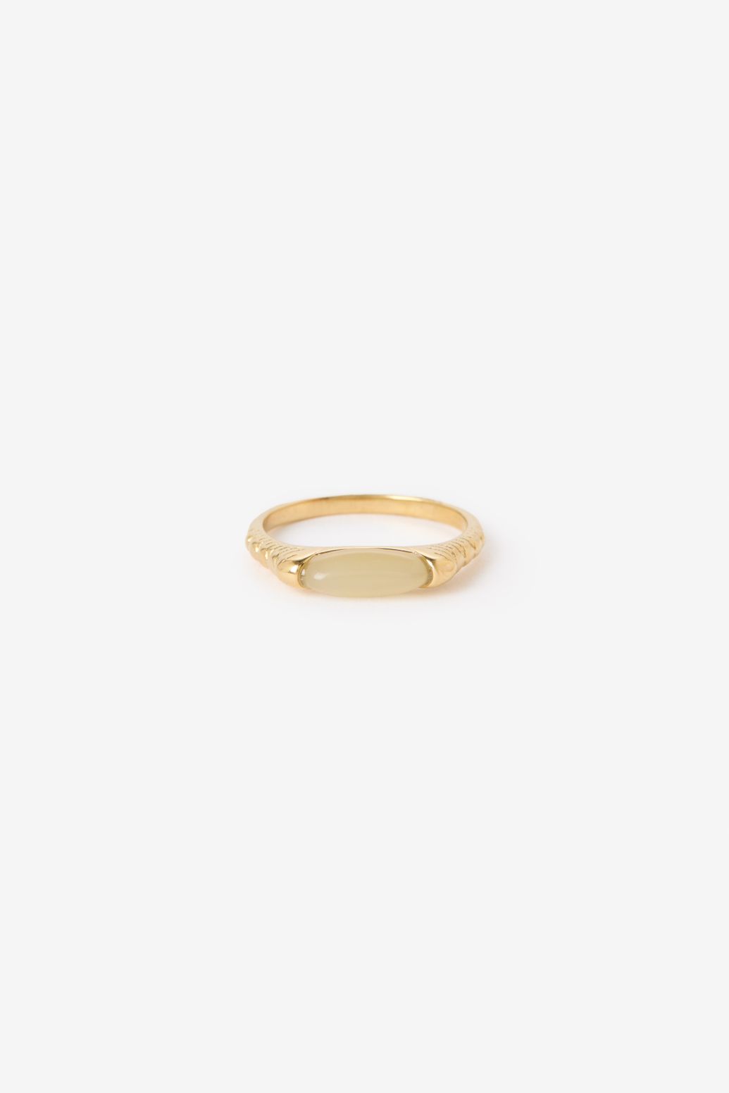 Gold plated ring met steen