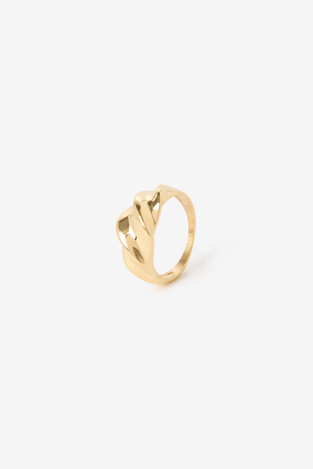 Gold-plated Ring mit gedrehter Optik