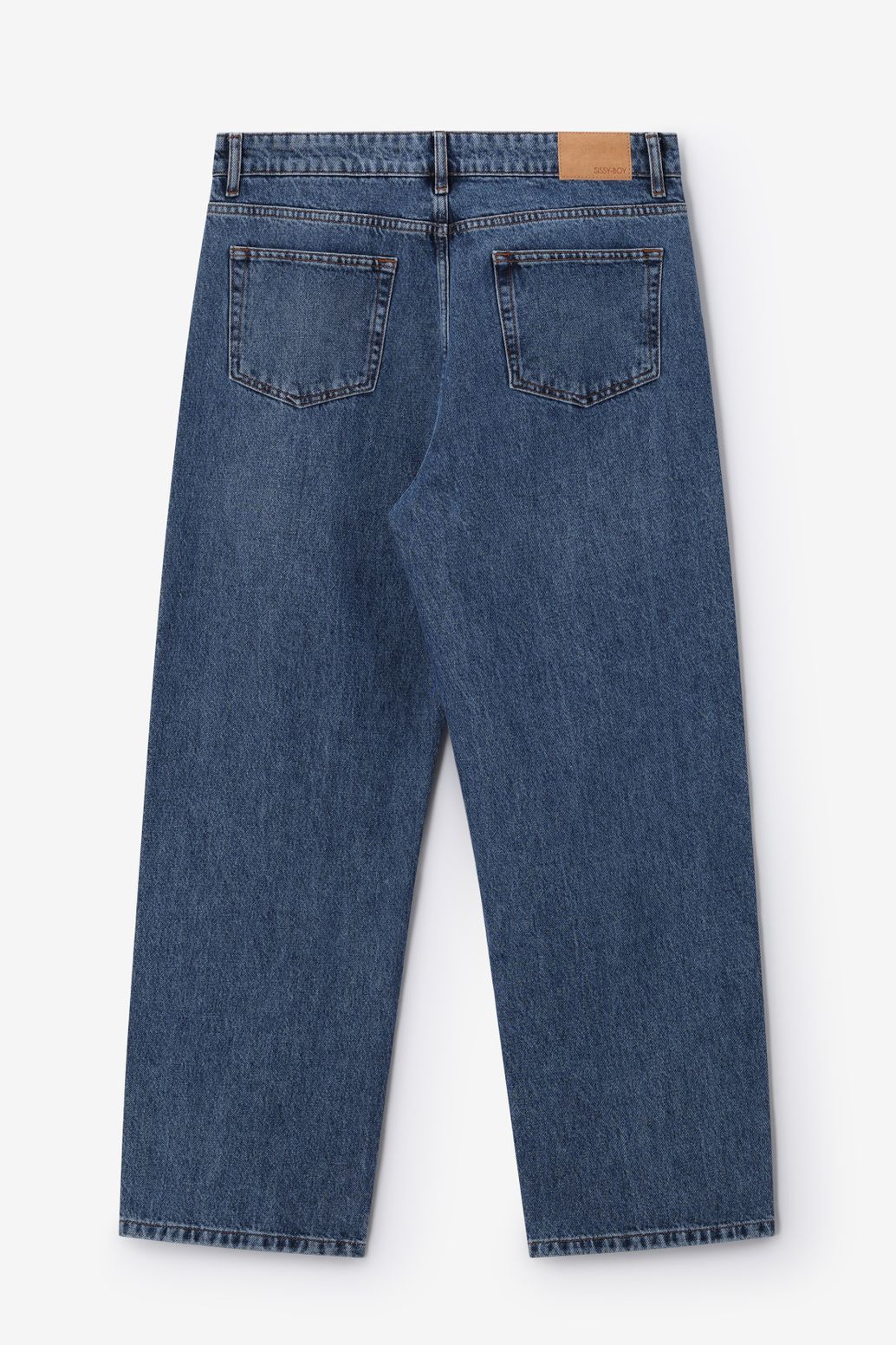 Weite Straight Fit Jeans - dunkelblau