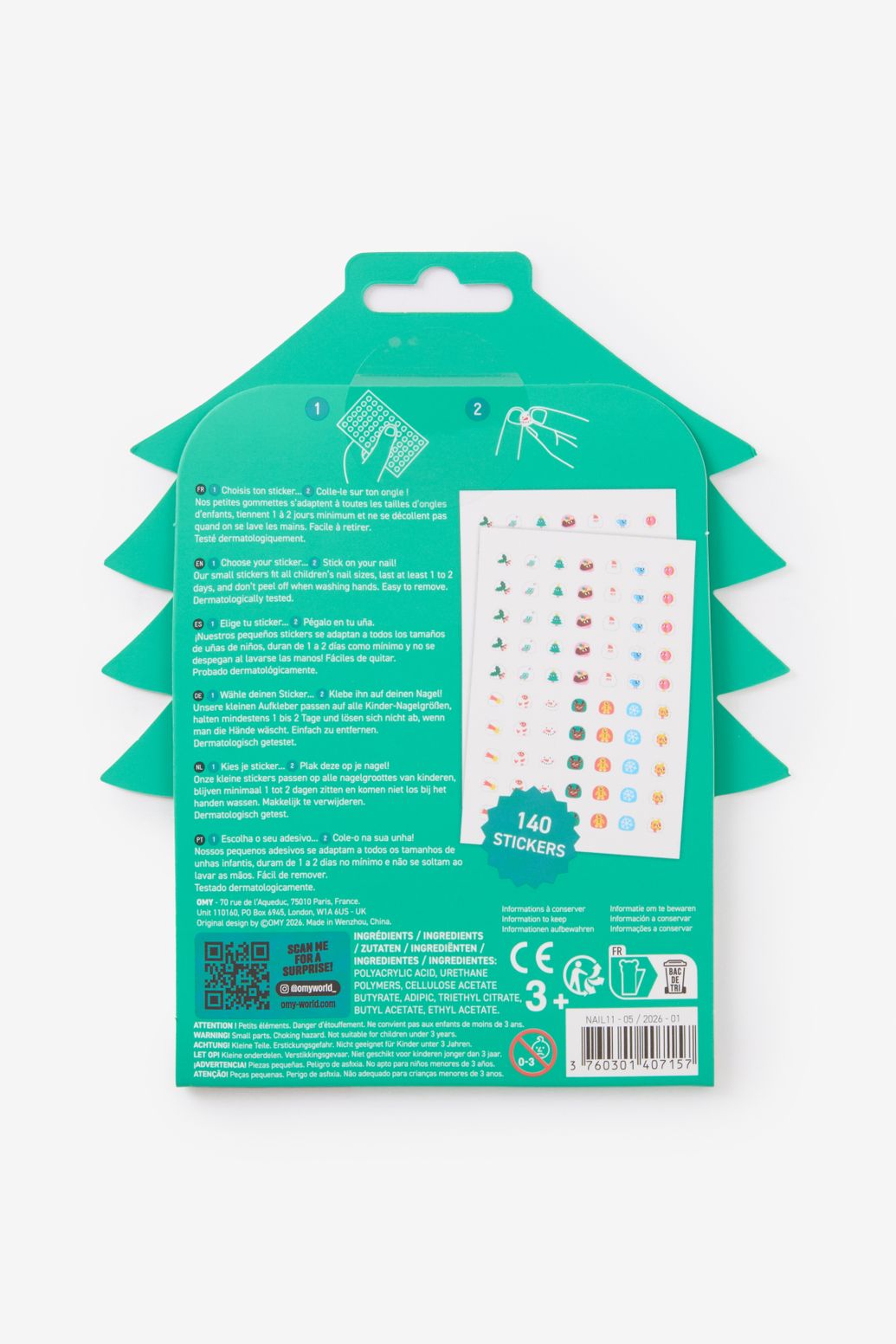 OMY kerst nagelstickers